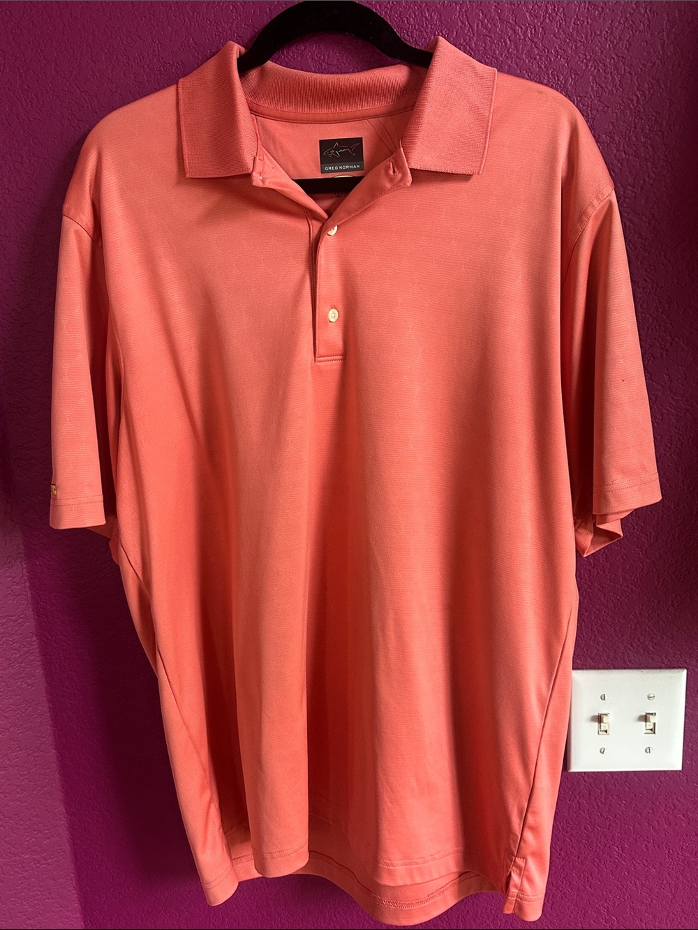 🔥 3 FOR $25 SALE 🔥 Greg Norman Coral Short Sleeve Polo Shirt Large
